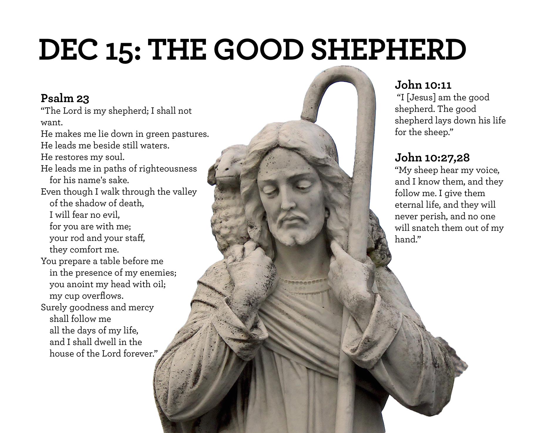 THE GOOD SHEPHERD Psalm 23